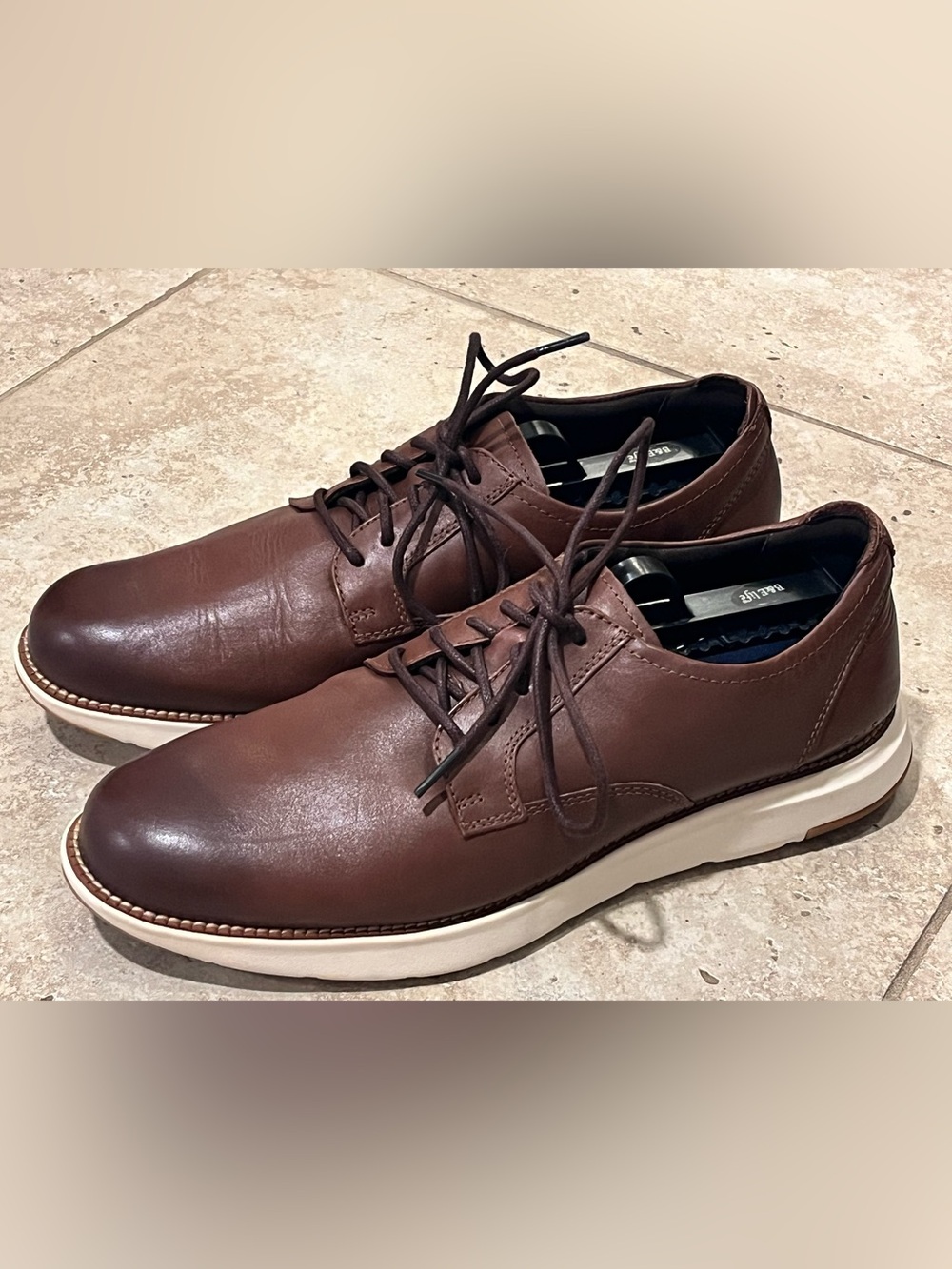 Cole Haan Grand Atlantic Oxford Brown Tan Leather Dress Shoes 10.5 M EUC $350